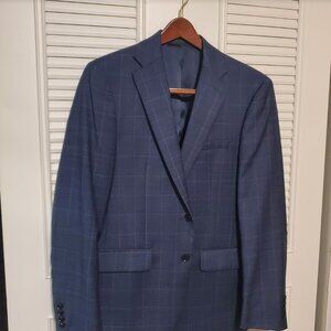 Windowpane Slim Fit Suit Jacket and Pants